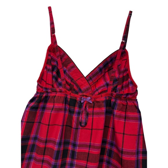 Victorias Secret 2pc M Flannel Babydoll Dress & Night Shirt Lounge‎ Leisure Y2K - Picture 5 of 11